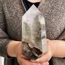 1.6LB Natural ghost phantom quartz obelisk crystal wand point healing TQS9208 picture