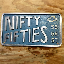 Nifty Fifties 55 56 57 Chevy Car Club Plaque picture