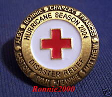 2004 HURRICANE SEASON American Red Cross pin  LAST TWO picture