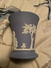 Vintage Wedgwood Jasperware Lavender Pale Blue Small Vase 4” picture