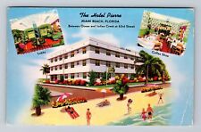 Miami Beach FL-Florida, The Hotel Pierre, Advertising, Antique Vintage Postcard picture