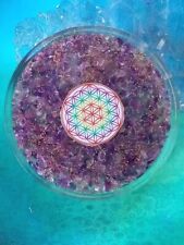 ORGONE AMETHYST CRYSTAL CHARGING PLATE, VASTU CRYSTAL PLATE With FLOWER Of LIFE picture