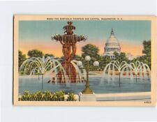 Postcard The Bartholdi Fountain And Capitol, Washington, District of Columbia picture