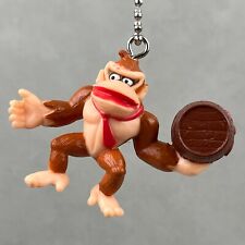 Vintage Bandai Nintendo Donkey Kong w/ Barrel Swing Keychain Figure Japan Import picture
