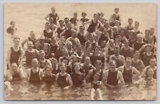 RPPC Salt Lake City UT Group of Bathers Saltair Swimsuits c1904-1918 Postcard picture
