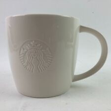 Starbucks Embossed White Mermaid Siren Coffee Cup Mug V Handle Venti 2010 Used picture
