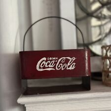 Rare Vintage Coca Cola Aluminum Metal 6-Pack Bottle Holder Drink Carrier Caddy picture