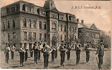 Postcard RPPC Marching Band S.N.I.S. Ellendale North Dakota c1900's picture