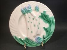 Antique French Majolica Plate c.1800's Asparagus and Artichoke picture