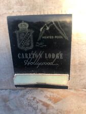 Vintage Matchbook Matches Book Carlton Lodge California Hollywood 1960s picture