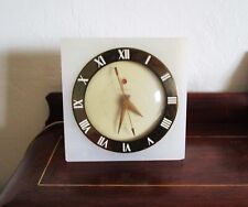 Vintage Telechron White Marble Red Dot Electric Clock Table Decor Not Working picture