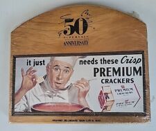 Grocery Super Valu Stores 50th Anniversary Nabisco Premium Cracker Wood Plaque  picture