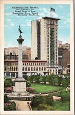 SAN FRANCISCO California Postcard CHANCELLOR HOTEL Union Square View c1920s picture