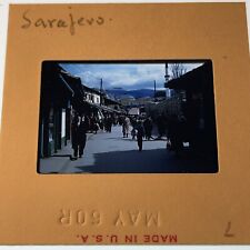 Sarajevo Street Scene Market 1960 Vintage Balkans Original Photo 35mm slide picture