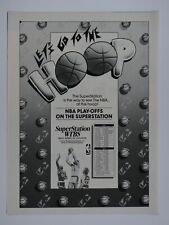 Kareem Jabbar Larry Bird Let's Go To The Hoop VTG 1986 WTBS Original Print Ad picture