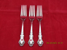 3 REED & BARTON  *SPANISH BAROQUE* STERLING SILVER DINNER FORKS  NO MONO 7 1/2
