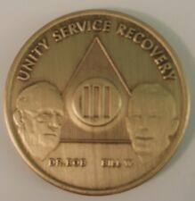 Alcoholics Anonymous AA 3 Year Bronze Medallion Coin Chip Token Sober picture