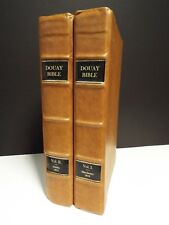 2 Vol  1812  Catholic Bible Douay Rheims - Prtd in Manchester- Haydock-lg folio picture