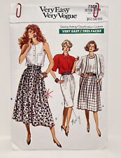 Cut Very Easy Very Vogue 7508 ©1989 Misses Skirt Size 12-14-16 Vintage picture