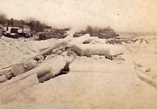 Rochester New York Railroad Train Snowed in Antique Steroview Photograph 1889 picture
