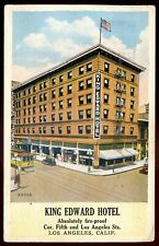 LOS ANGELES California Postcard 1930 King Edward Hotel Fifth Street picture