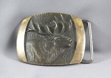 Elk Solid Bronze Belt Buckle S.L. Knight Shallizar 1978 Mens Large 3