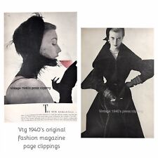 1940’s Irving Penn Fashion Photo PRESS CLIPPINGS The New Romantics Braagaard Hat picture