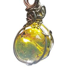 Mexican Amber Mossy Sphere Pendant Chiapas Best Quality picture