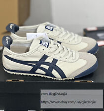 Onitsuka Tiger MEXICO 66 DL408-1659 Beige Navy Blue Unisex Classic Sneakers picture