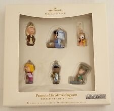 HALLMARK SNOOPY PEANUTS 2006 CHRISTMAS PAGEANT MINI NATIVITY SET of 6 CHARACTERS picture
