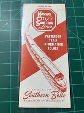 Oct. 30, 1966 Kansas City Southern Lines Timetable /Route of the Southern Belle picture