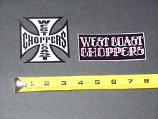 2 Authentic JESSE JAMES WEST COAST CHOPPERS Motorcycles Decal Stickers Lot Set picture