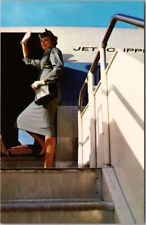 c1960s W. Palm Beach, Florida Postcard PAN AMERICAN TECHNICAL SCHOOLS Stewardess picture