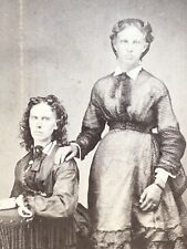 C. 1870 CDV, Portrait Sisters or Girlfriends from Waynesburg PA by Roberts picture