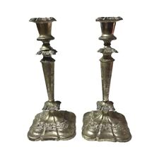 Wagner Huster England Enzino Antique Candle Holders Pair Candlesticks Art Deco picture