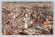 New York City NY, Aerial Of Section Looking Forward, Antique, Vintage Postcard picture