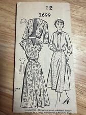 Vintage 2699 Fashion Service Pattern Dress Jacket 1930's Size 12 picture