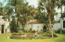 Maitland FL Florida, Art Research Studio Garden & Pool, Vintage Postcard picture