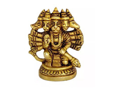Panchmukhi Hanuman Statue brass 2 inch Monkey God Religious Figurine Sculpture picture