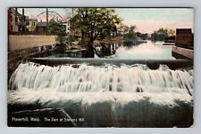 Haverhill MA-Massachusetts, The Dam At Stevens Mill, Antique, Vintage Postcard picture