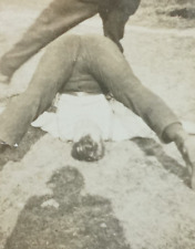 c.1930s Funny Spread Eagle Face Plant Man Ground Fail Country Vintage Photograph picture