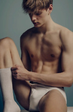 Shirtless Male Muscular Man Underwear and Socks Jock Beefcake PHOTO 4X6 H758 picture