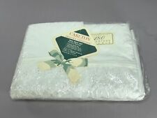 Vintage Carlton Designer Collection Twin Bed Set Solid White Sheet Pillowcase picture