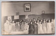 Group of Boys and Girls Calendar Wall Pictures Books c1904-1918 RPPC Postcard picture