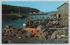 Postcard Typical Maine Fishing Village Webhannet ME c1959 picture