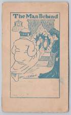 Postcard The Man Behind. Kicking Guy Through a Window. Comedy, Vintage PM 1907 picture