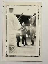 WW1 US Airforce Photograph Airmen In Uniform On Base Aircraft Plane picture