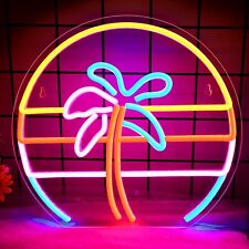 Sunset Neon Sign, Dimmable Palm Tree Neon Light for Party Bar Restaurant Wall... picture