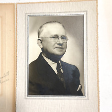Antique Photo Early 1900s Business Man Portrait Formal Setting  picture