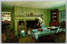Kitchen Pliny Freeman Farmhouse Old Sturbridge Village Interior Vintage Postcard picture